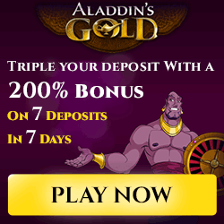 Aladdin's Gold Casino Banner
